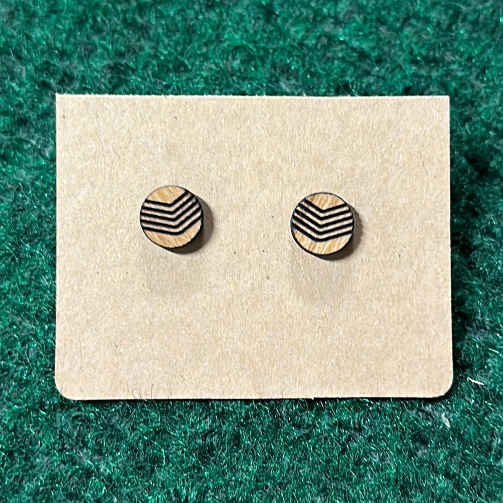 Simple boho wooden stud